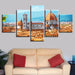 Florence Cathedral 5 Piece HD Multi Panel Canvas Wall Art Frame - Original Frame