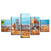 Florence Cathedral 5 Piece HD Multi Panel Canvas Wall Art Frame - Original Frame