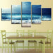 Blue Waves Before The Storm 5 Piece HD Multi Panel Canvas Wall Art Frame - Original Frame