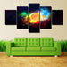 Abstract Basketball 5 Piece HD Multi Panel Canvas Wall Art Frame - Original Frame