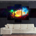 Abstract Basketball 5 Piece HD Multi Panel Canvas Wall Art Frame - Original Frame