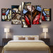 Christ The Savior 5 Piece HD Multi Panel Canvas Wall Art Frame - Original Frame