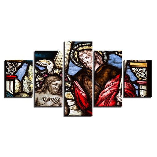 Christ The Savior 5 Piece HD Multi Panel Canvas Wall Art Frame - Original Frame