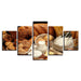 Bread Dessert 5 Piece HD Multi Panel Canvas Wall Art Frame - Original Frame