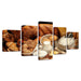 Bread Dessert 5 Piece HD Multi Panel Canvas Wall Art Frame - Original Frame