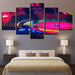 DJ Music Instrument 5 Piece HD Multi Panel Canvas Wall Art Frame - Original Frame