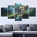 Castle Path Nature 5 Piece HD Multi Panel Canvas Wall Art Frame - Original Frame