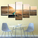 Sunshine Beach Surf Board 5 Piece HD Multi Panel Canvas Wall Art Frame - Original Frame