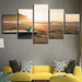 Sunshine Beach Surf Board 5 Piece HD Multi Panel Canvas Wall Art Frame - Original Frame