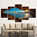 Sunset Cliff 5 Piece HD Multi Panel Canvas Wall Art Frame - Original Frame