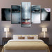 Shri Krishna 5 Piece HD Multi Panel Canvas Wall Art Frame - Original Frame