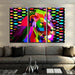 Digital Lion Print 3 Piece HD Multi Panel Canvas Wall Art Frame - Original Frame