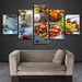 Fruits And Milk 5 Piece HD Multi Panel Canvas Wall Art Frame - Original Frame