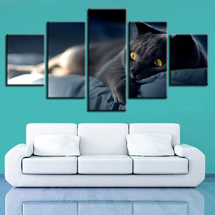 Lazy Cat 5 Piece HD Multi Panel Canvas Wall Art Frame - Original Frame