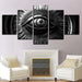 Black 5 Piece HD Multi Panel Canvas Wall Art Frame - Original Frame