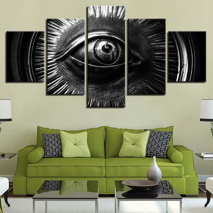 Black Eye 5 Piece HD Multi Panel Canvas Wall Art Frame