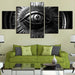 Black 5 Piece HD Multi Panel Canvas Wall Art Frame - Original Frame