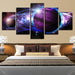 Universe Space 5 Piece HD Multi Panel Canvas Wall Art Frame - Original Frame