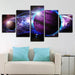 Universe Space 5 Piece HD Multi Panel Canvas Wall Art Frame - Original Frame