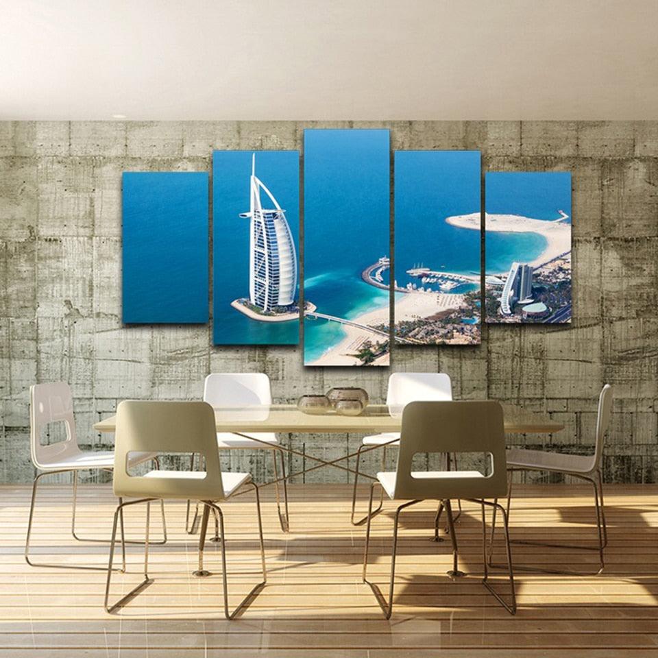 Burj Al Arab Piece HD Multi Panel Canvas Wall Art Frame - Original Frame