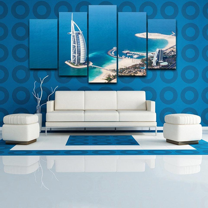 Burj Al Arab Piece HD Multi Panel Canvas Wall Art Frame - Original Frame