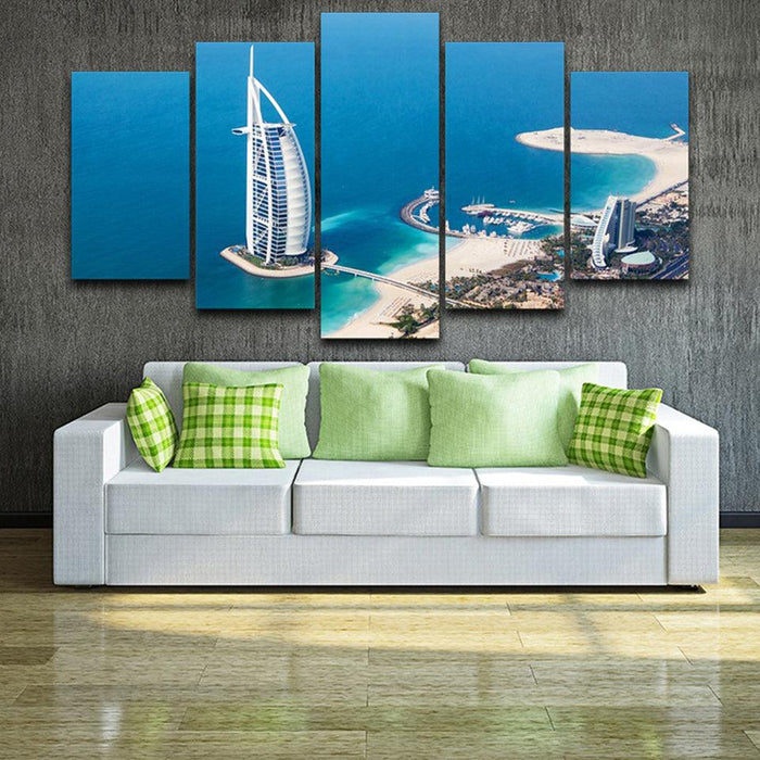 Burj Al Arab Piece HD Multi Panel Canvas Wall Art Frame - Original Frame