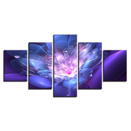 Flower 5 Piece HD Multi Panel Canvas Wall Art Frame - Original Frame