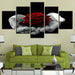 Hand Held Red Rose 5 Piece HD Multi Panel Canvas Wall Art Frame - Original Frame