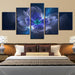 Beautiful Violet 5 Piece HD Multi Panel Canvas Wall Art Frame - Original Frame