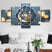 Islam Allah 5 Piece HD Multi Panel Canvas Wall Art Frame - Original Frame