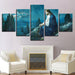 Jesus On The Mountains 5 Piece HD Multi Panel Canvas Wall Art Frame - Original Frame