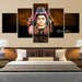 Lord Shiva 5 Piece HD Multi Panel Canvas Wall Art Frame - Original Frame