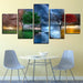 Tree Seasons 5 Piece HD Multi Panel Canvas Wall Art Frame - Original Frame