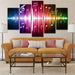 Music Notation 5 Piece HD Multi Panel Canvas Wall Art Frame - Original Frame