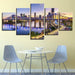 Brisbane Story Bridge 5 Piece HD Multi Panel Canvas Wall Art Frame - Original Frame