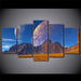 Mountains And Earth 5 Piece HD Multi Panel Canvas Wall Art Frame - Original Frame