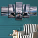 Aircraft 5 Piece HD Multi Panel Canvas Wall Art Frame - Original Frame