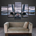 Aircraft 5 Piece HD Multi Panel Canvas Wall Art Frame - Original Frame