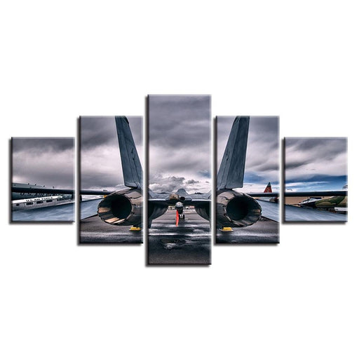 Aircraft 5 Piece HD Multi Panel Canvas Wall Art Frame - Original Frame