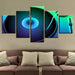 DJ Turntable 5 Piece HD Multi Panel Canvas Wall Art Frame - Original Frame