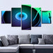 DJ Turntable 5 Piece HD Multi Panel Canvas Wall Art Frame - Original Frame