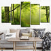 Natural Fresh Forest Scenery 5 Piece HD Multi Panel Canvas Wall Art - Original Frame