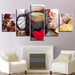 Ginger Lemon Tea 5 Piece HD Multi Panel Canvas Wall Art Frame - Original Frame