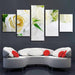 White Roses 5 Piece HD Multi Panel Canvas Wall Art Frame - Original Frame