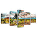 Windmill Island 5 Piece HD Multi Panel Canvas Wall Art Frame - Original Frame