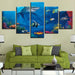 Marine Life 5 Piece HD Multi Panel Canvas Wall Art Frame - Original Frame