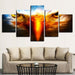 Fiery Eagle 5 Piece HD Multi Panel Canvas Wall Art Frame - Original Frame