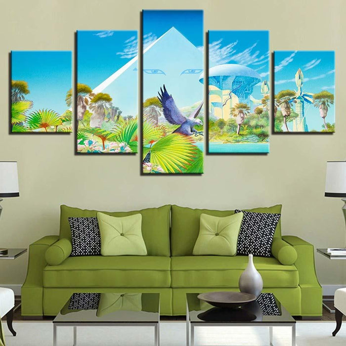 Paradise Animation 5 Piece HD Multi Panel Canvas Wall Art Frame - Original Frame