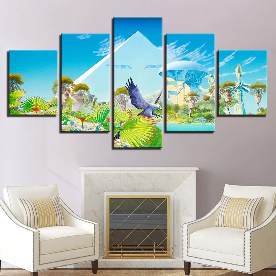 Paradise Animation 5 Piece HD Multi Panel Canvas Wall Art Frame - Original Frame