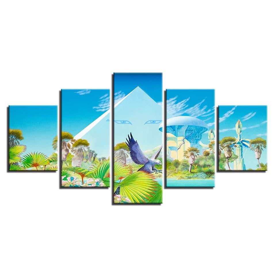 Paradise Animation 5 Piece HD Multi Panel Canvas Wall Art Frame - Original Frame